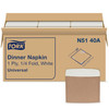 Tork Multi-Purpose Napkins Universal 15X16.875 IN 7.5X8.5 IN White Paper 1PLY 1/4 Fold Embossed 334 Count/Pack 12 Packs/Case