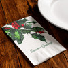Dinner Napkins 17X15 IN White Holiday Greetings Tissue Paper 2PLY 1/8 Fold 1000/Case