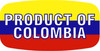 Product of Columbia Origin Label 0.625X1.25 IN Red Yellow Blue White Short Oval 1000 Count/Roll 60 Rolls/Case