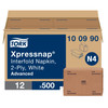 Tork Xpressnap® Dispenser Napkins 8.5X6.5 IN White Paper 2PLY Interfold Refill Embossed 500 Count/Pack 12 Packs/Case