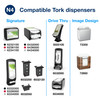 Tork Xpressnap® Dispenser Napkins 8.5X6.5 IN White Paper 2PLY Interfold Refill Embossed 500 Count/Pack 12 Packs/Case