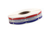 Product of Holland Origin Label Red Blue White Short Oval 1000 Count/Roll 60 Rolls/Case 60000 Count/Case