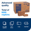 Tork Xpressnap® Napkins 8.5X6.5 IN 4.5X6.5 IN Natural Paper 2PLY Disposable 500 Sheets/Pack 12 Packs/Case