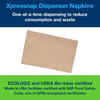 Tork Xpressnap® Napkins 8.5X6.5 IN 4.5X6.5 IN Natural Paper 2PLY Disposable 500 Sheets/Pack 12 Packs/Case