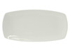 Plate 16X8 IN China Porcelain White Rectangle Tapered Ends Fully Vitrified 12/Case