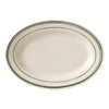 Del Mar Green Collection Platter 12.5 IN China American White Rolled Edge Wide Rim Dishwasher Safe 12/Case