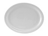 Colorado Platter 13.125X10.125 IN China Porcelain White Oval Narrow Rim Fully Vitrified 12/Case