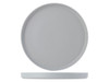 TuxTrendz Zion Plate 10.75X0.875 IN China Matte Gray Round Fully Vitrified 12/Case