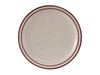 Bahamas Plate 9.5 IN China Eggshell Brown Round Narrow Rim Speckled Fully Vitrified 24/Case