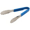 Utility Tongs 9 IN Stainless Steel Blue Silicone Handle 1/Each