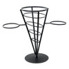 French Fry Holder Aluminum Black Cone Single 1/Each