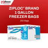 Ziploc® Freezer Bag 10.56X10.75 IN 1 GAL Plastic 1.2MIL With Zip Seal Closure 250/Case