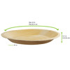 Plate 10X1 IN Palm Leaf Natural Round Microwave Safe Freezer Safe Oven Safe 25 Count/Pack 4 Packs/Case 100 Count/Case