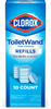 Clorox® Disinfecting Toilet Bowl Brush Blue White Wand Refill Heads 20/Box