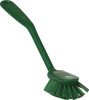 Dishes Brush 11 IN Polypropylene Polybutylene Terephthalate Green With Scraping Edge Medium Bristle Stiffness 1/Each