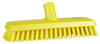 Vikan® Deck Brush Scrub Brush 10.6X3X3.9 IN PP Polyester Stainless Steel Yellow Medium Threaded Waterfed 1/Each
