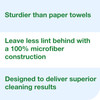 Tork Cleaning Cloth 13.4X11.6 IN 6X7 IN 1 Microfiber White 1/4 Fold Refill 480/Case