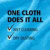 Cleaning Cloth 12X12 IN Light Duty Microfiber Red Economy 24/Pack