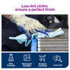 Tork W24 Cleaning Cloth 16.5X9 IN 1 Non-Woven Paper Turquoise Pop-Up Box Premium Refill Low Lint 100 Count/Box 8 Box/Case
