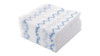 Hygen™ Cleaning Cloth 8X10 IN Microfiber White Blue Refill Disposable 150/Case
