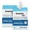 Tork W12 Wipe 6X8 IN 1250 FT Light Duty White Refill Jumbo Roll Wet Surface Cleaning Large 2500 Count/Pack 2 Packs/Case