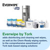 Tork W12 Wipe 6X8 IN 1250 FT Light Duty White Refill Jumbo Roll Wet Surface Cleaning Large 2500 Count/Pack 2 Packs/Case
