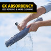 Glass Washing Sleeve 20.38X4.25X0.65 IN Microfiber Gray 14IN Sleeve 6/Case