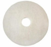 Polishing Pad 20 IN White Polyester Fiber Low Speed For Most Floor Polishers Non-Woven 5/Case