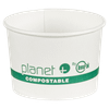 Planet+® Food Container 8 OZ PLA White Laminated 1000/Case