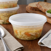 Soup Food Container Base & Lid Combo 8 OZ 8 Compartment PP Round 240/Case