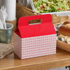 Take-Out Box Barn 9.5X5X5 IN Red White Basket Weave 125/Case