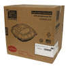 Take-Out Container Hinged With Dome Lid 9X9X1.86 IN 3 Compartment PP Black Clear Square 112/Case