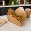 Bio-Plus Earth® #12 Take-Out Box 6.4375X5.1875X1.5 IN Paper Kraft Rectangle 240/Case