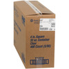 Deli Container Base 32 OZ PET Clear Square 480/Case