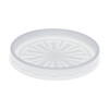 Lid Flat 3.9X0.5 IN HIPS OPS White Round For 8-12-16 OZ Container 1000/Case