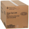 Lid Flat 3.9X0.5 IN HIPS OPS White Round For 8-12-16 OZ Container 1000/Case