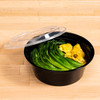 ReForm Take-Out Container Base & Lid Combo 38 OZ PP Black Round Heavy Duty Leak Resistant 150/Case
