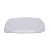 Super Bowl Plus Lid Flat XL 10.8X10.8X0.25 IN PE Clear Square For 48-80-160 OZ Container 50/Case