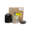 Take-Out Container Hinged 9.1X9X3 IN RPET Clear Black Octagon Leak Resistant 150/Case