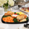 Catering Tray Base & Lid Combo 14 IN PET Black 50/Case