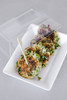 Take-Out Container Hinged 5.19X5.19X1.22 IN Plastic Clear Square 100 Count/Case