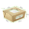 Packnwood Salad Take-Out Box 4.1X3.7X1.8 IN Paper Kraft With Window 25 Count/Pack 4 Packs/Case 100 Count/Case