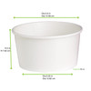 Food Container Base 33 OZ Paper White Round Grease Resistant 45 Count/Pack 8 Packs/Case 360 Count/Case