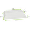 Klarity Lid 14.9X10.7X1.18 IN Plastic Translucent Green For Container 25 Count/Pack 2 Packs/Case 50 Count/Case