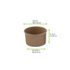 Food Container Base 5 OZ Kraft Paperboard Kraft Round Grease Resistant 50 Count/Pack 20 Packs/Case 1000 Count/Case