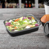 Take-Out Container Base & Lid Combo 24 OZ Rectangle Microwave Safe 150/Case