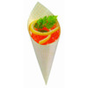 Take-Out Cone 5 OZ Wood Cone Microwave Safe Oven Safe Grease Resistant 50 Count/Pack 5 Packs/Case 250 Count/Case
