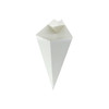 Take-Out Cone 5 OZ Paper White With Sauce Compartment Freezer Safe 25 Count/Pack 20 Packs/Case 500 Count/Case