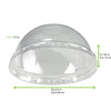 Lid Dome 3.5 IN PET Clear Round For Container Freezer Safe 100 Count/Pack 10 Packs/Case 1000 Count/Case