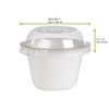 Lid Dome 4.56X1.1 IN PET Clear Round For Container Freezer Safe 50 Count/Pack 10 Packs/Case 500 Count/Case